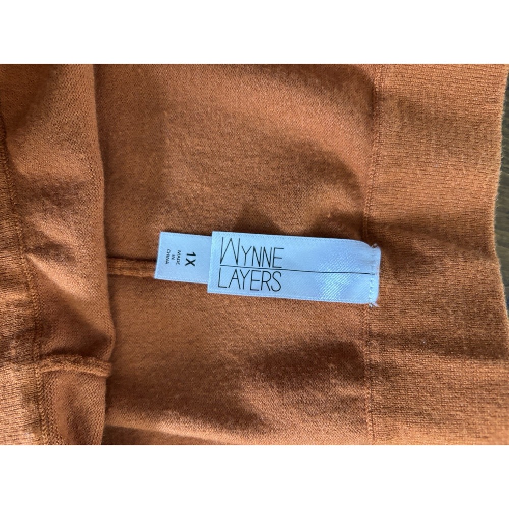 WynneLayers 1X Orange Wide Leg Pants Soft Cozy Autumn Fall Boho Lounge - Picture 5 of 8